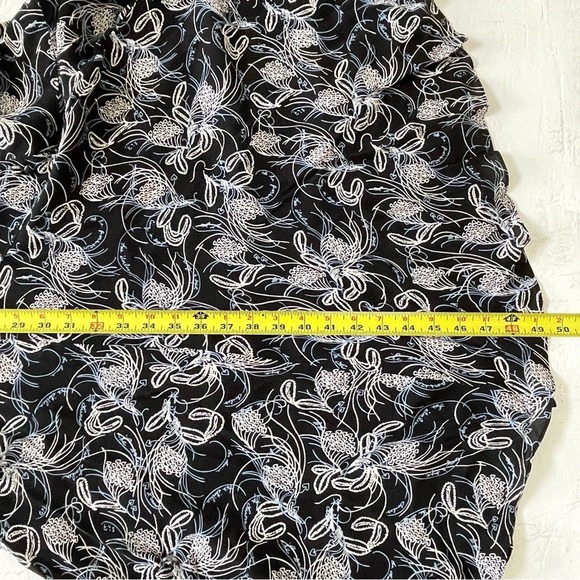 Cinq A Sept Size 4 Black Blue Button V-Neck Maxi Lisette Dress Size 2 - Picture 9 of 11